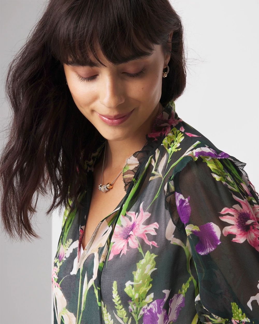 Long Sleeve Romantic Blouse click to view larger image.