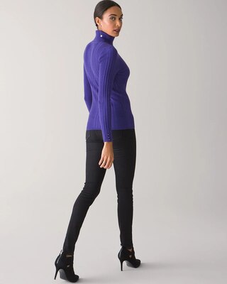 Long Sleeve Transfer Rib Turtleneck