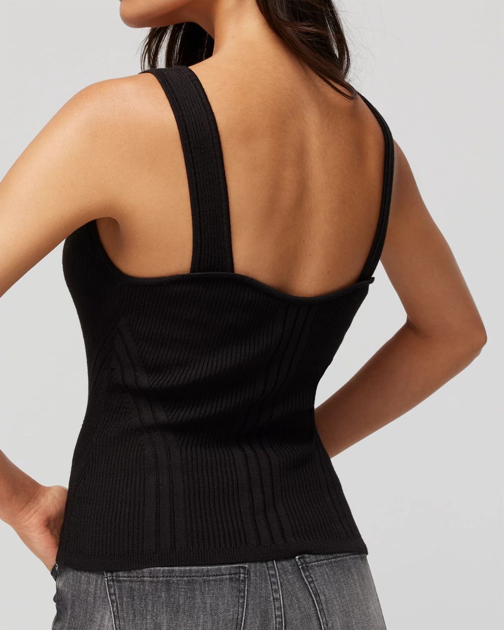 Ribbed Sweater Tank click to view larger image.