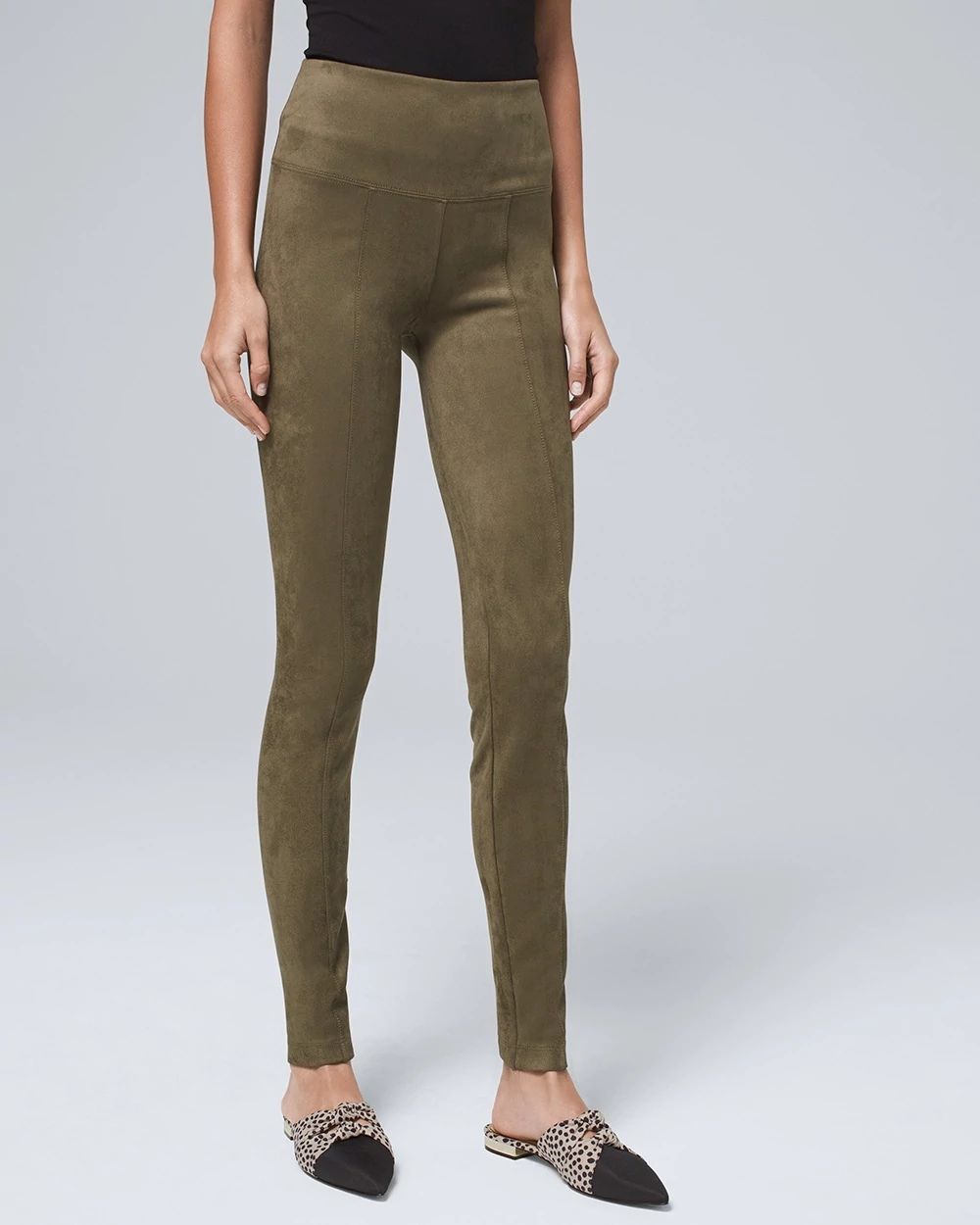 Faux-Suede WHBM Runway Leggings