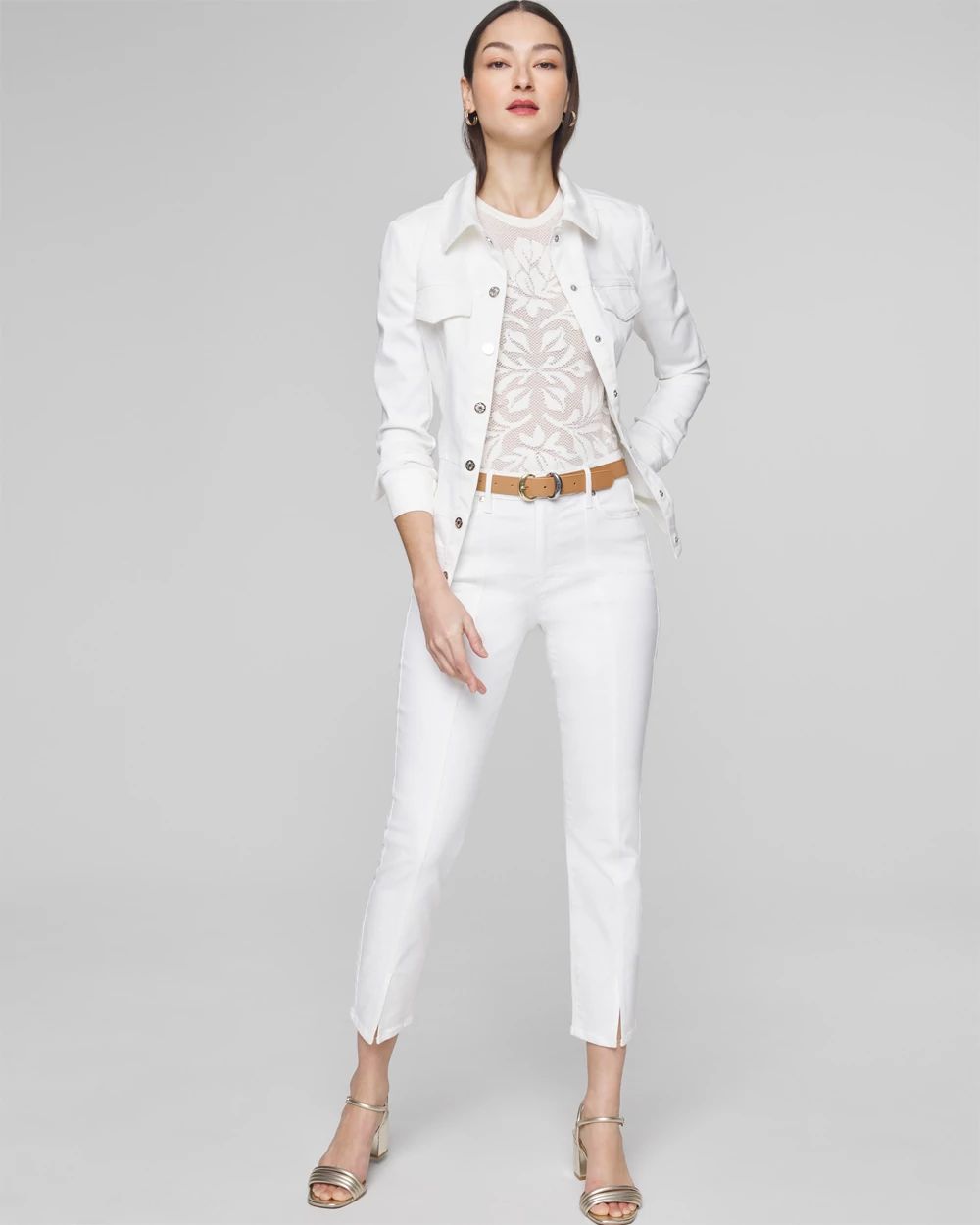 High-Rise Slim With Slit Crop Jeans