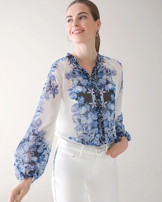 Long Sleeve Floral Soft Shirt