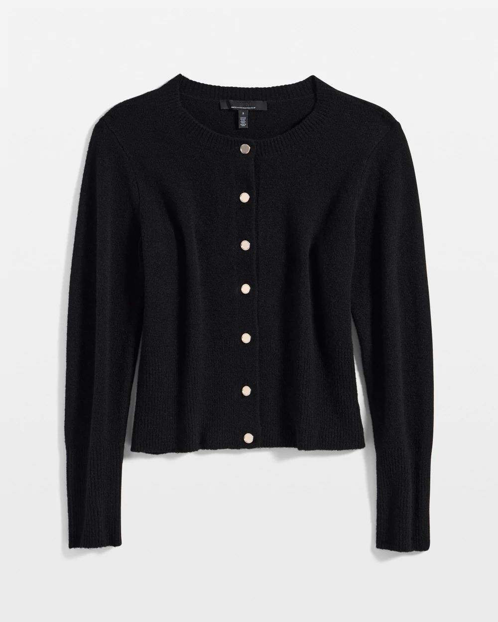 Button-Front Long Sleeve Cardigan click to view larger image.