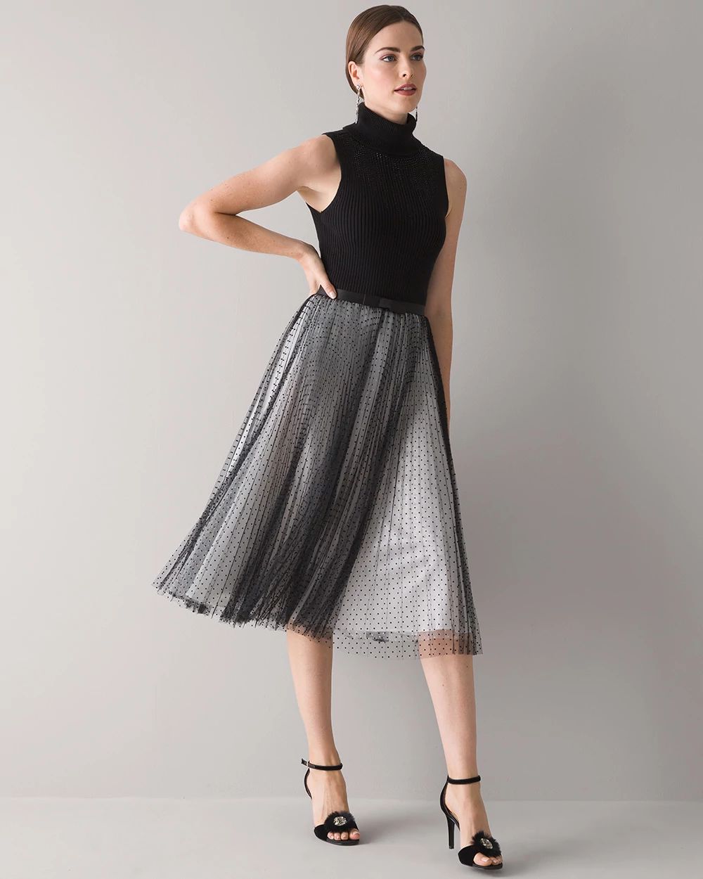 Dotted Tulle Evening Skirt