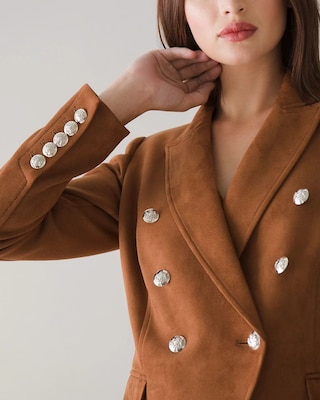 Faux Suede Studio Blazer