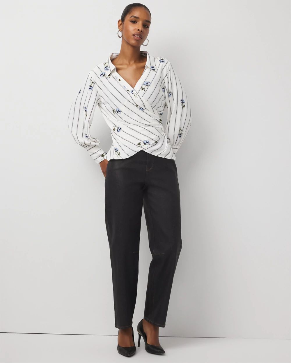 Clear Coated Extra High Rise Barrel Jean