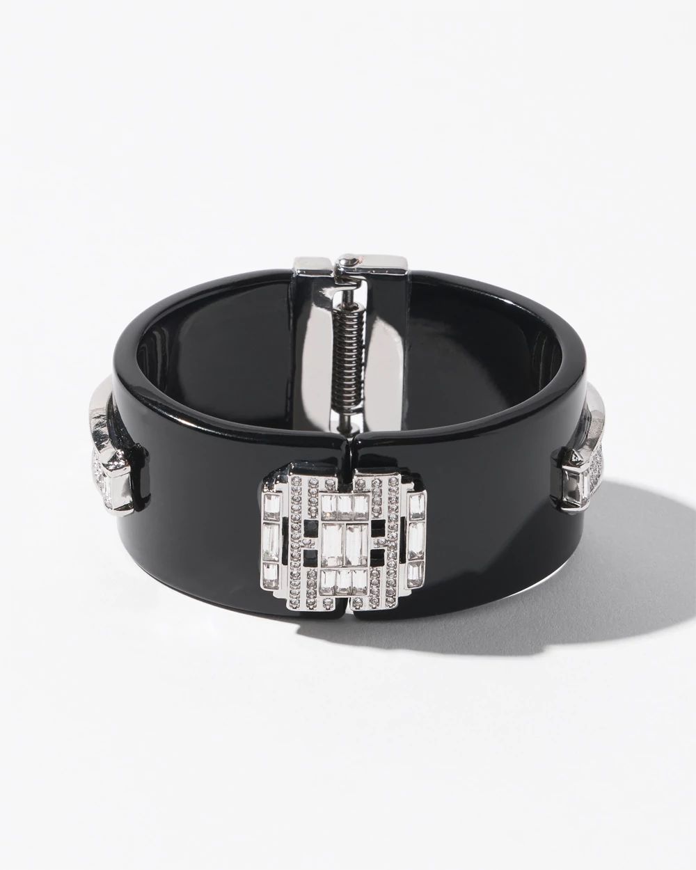 Art Deco Black Enamel Cuff