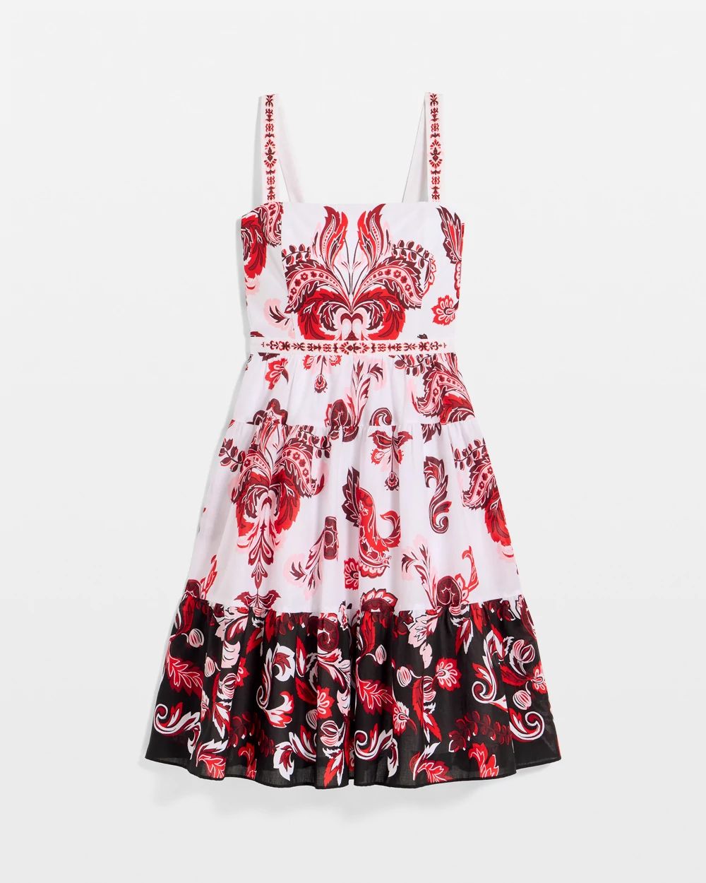 Petite Square Neck Cotton Dress