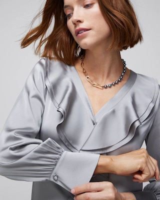 Ruffle Front Blouse