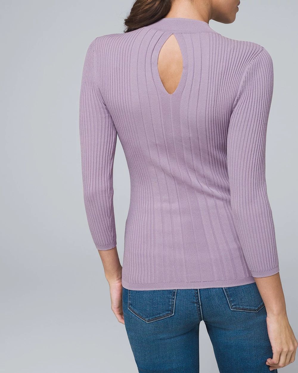 Ribbed Mock Neck Sweater