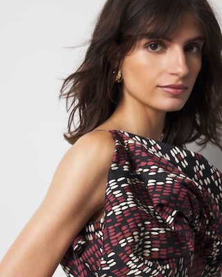 One-Shoulder Drama Sateen Bustier click to view larger image.