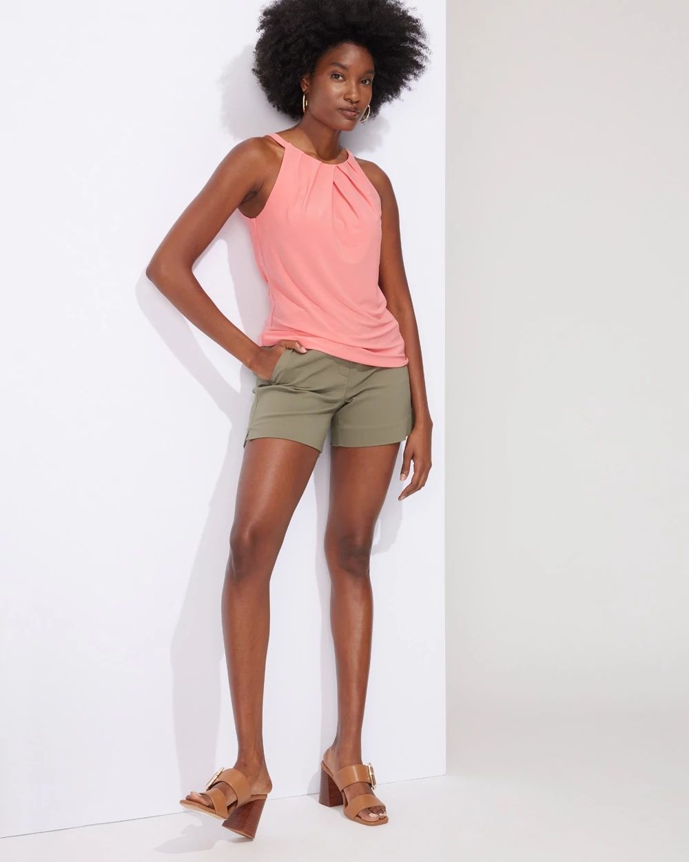 Outlet WHBM Pleated Halter Top