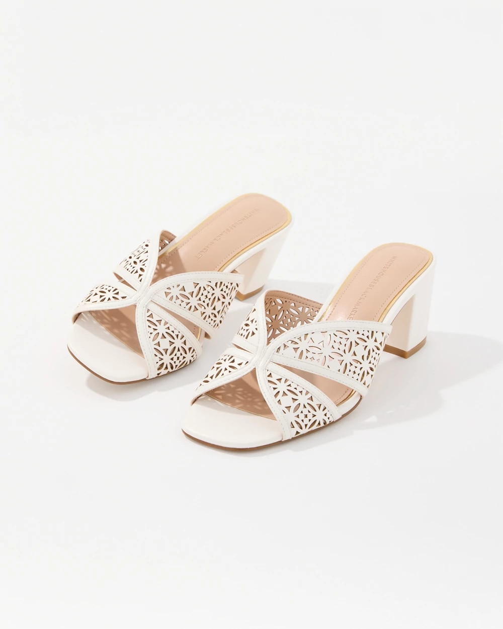 Cutwork Heeled Sandals - image 2