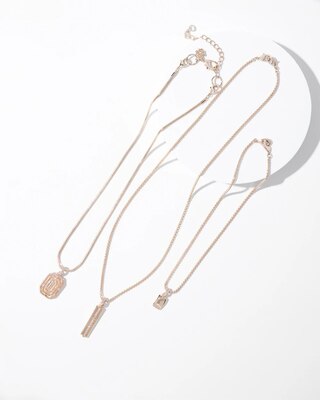 Art Deco Goldtone & Pavé Convertible Necklace