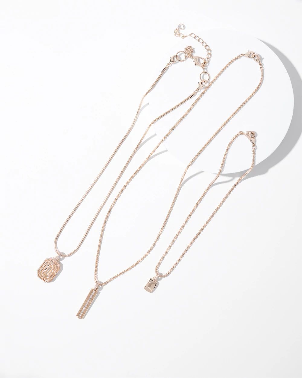 Art Deco Goldtone & Pavé Convertible Necklace
