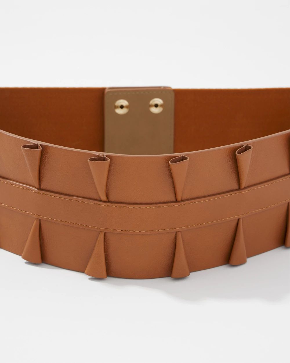 Pleated Wide Waist Belt