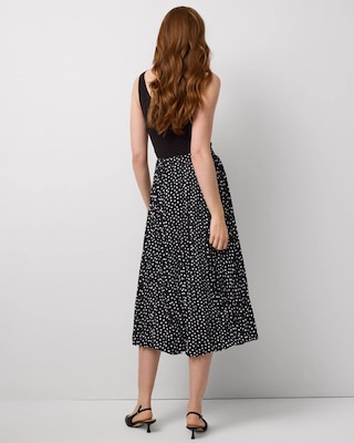 Pleated Crepe Midi Skirt click to view larger image.