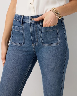 Petite Patch Pocket Skinny Ankle Jean click to view larger image.
