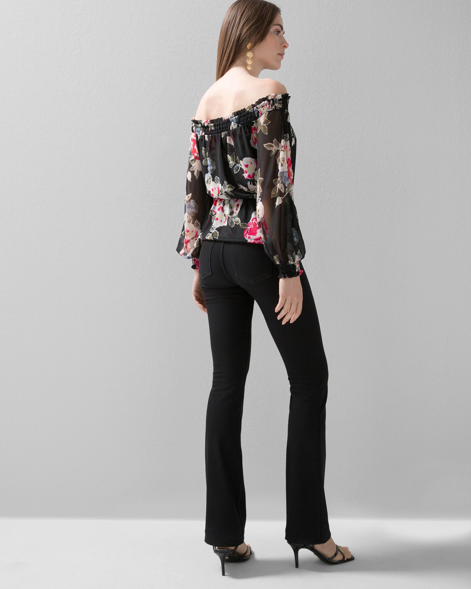Off-the-Shoulder Mesh Top