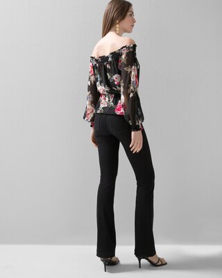Off-the-Shoulder Mesh Top