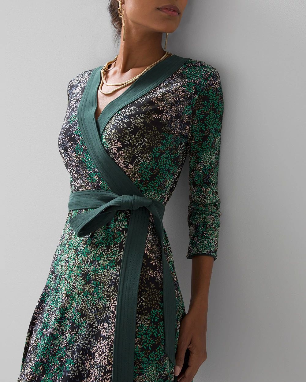 Reversible Matte Jersey Wrap Dress