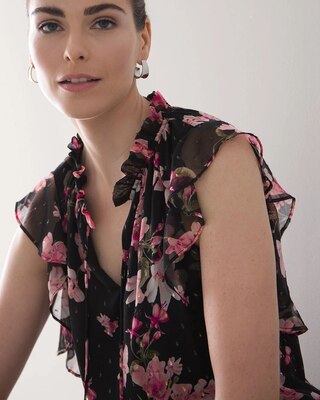 Floral Ruffle Top