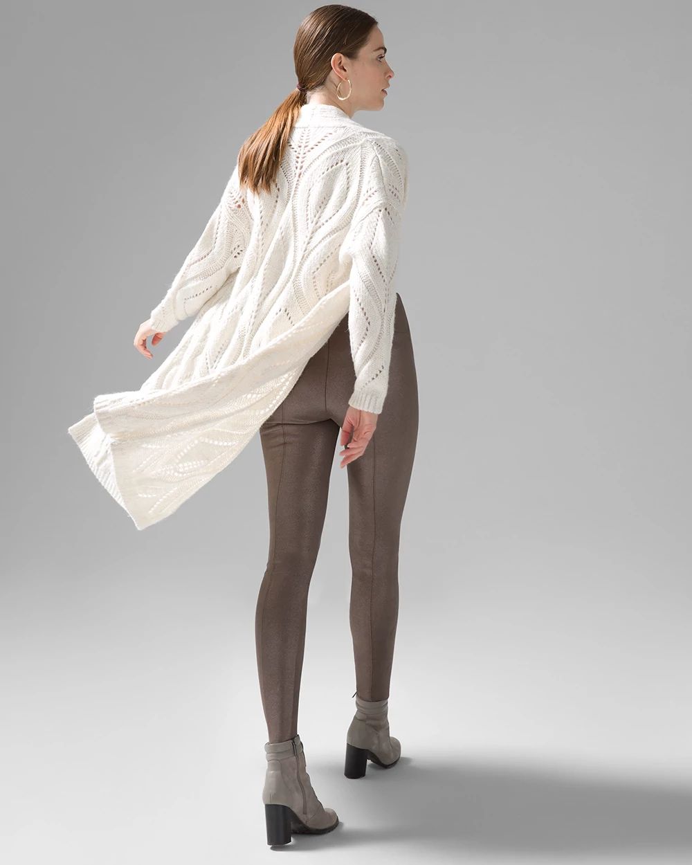 WHBM® Foil Vegan Suede Runway Leggings