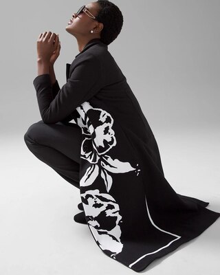 Black + White Evening Coat