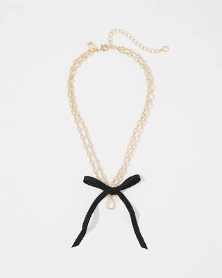 Bow Multistrand Necklace
