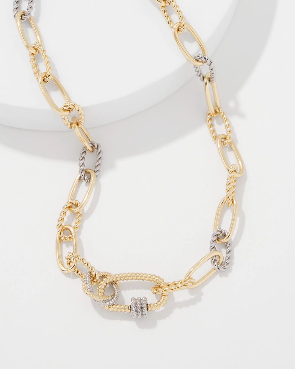 Sculptural Knot Links Necklace click to view larger image.