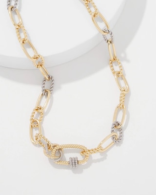 Sculptural Knot Links Necklace click to view larger image.