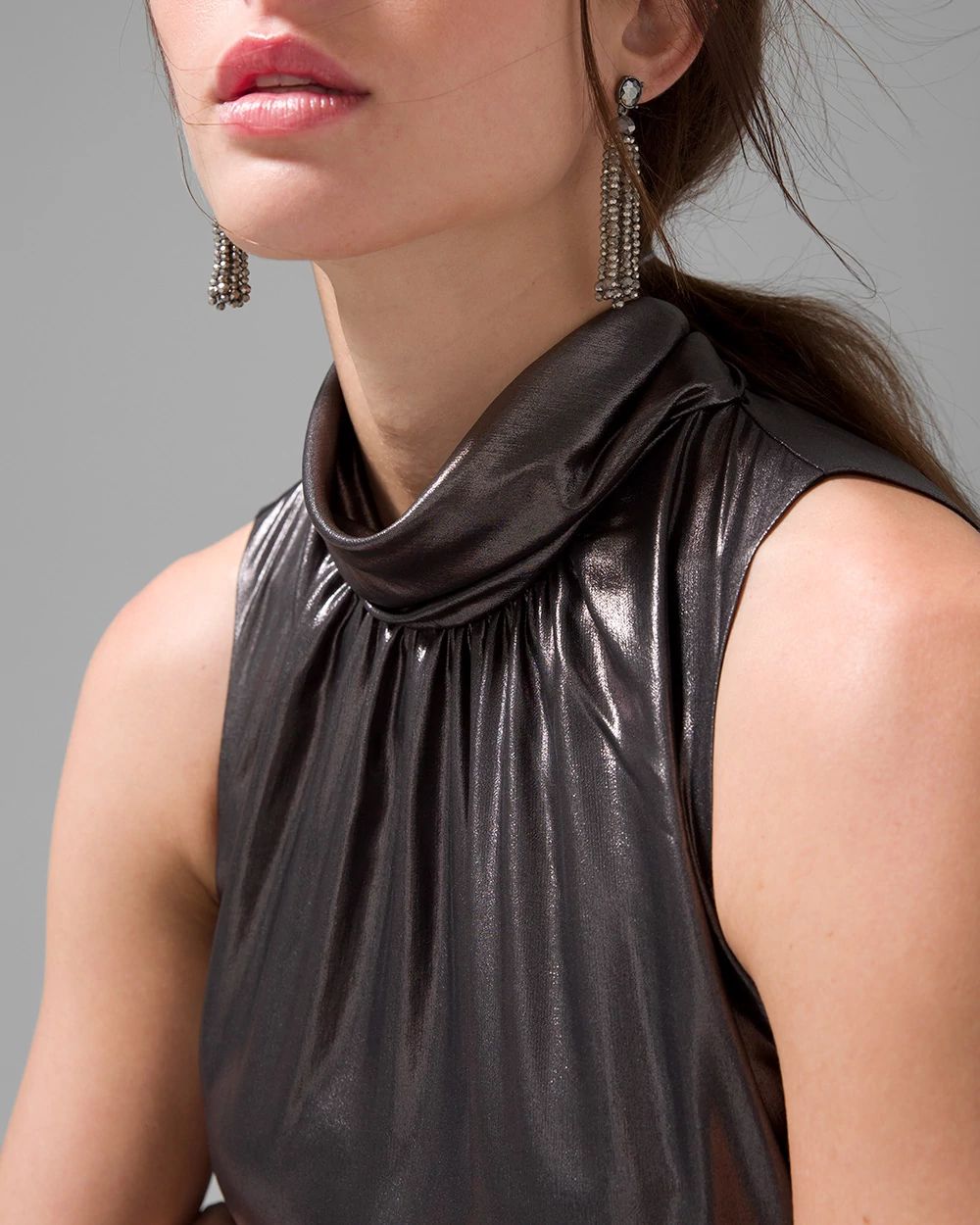 Sleeveless Tie-Back Shell