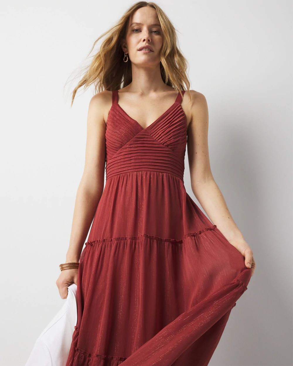 Lurex Midi Dress
