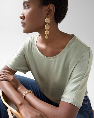 Short-Sleeve Woven Dolman
