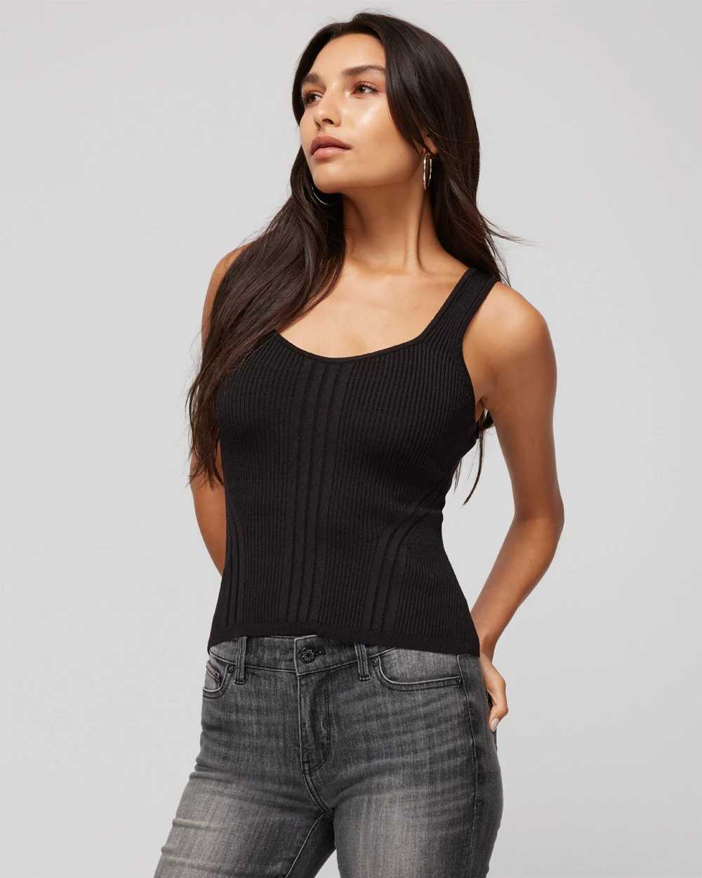 Black sweater tank top