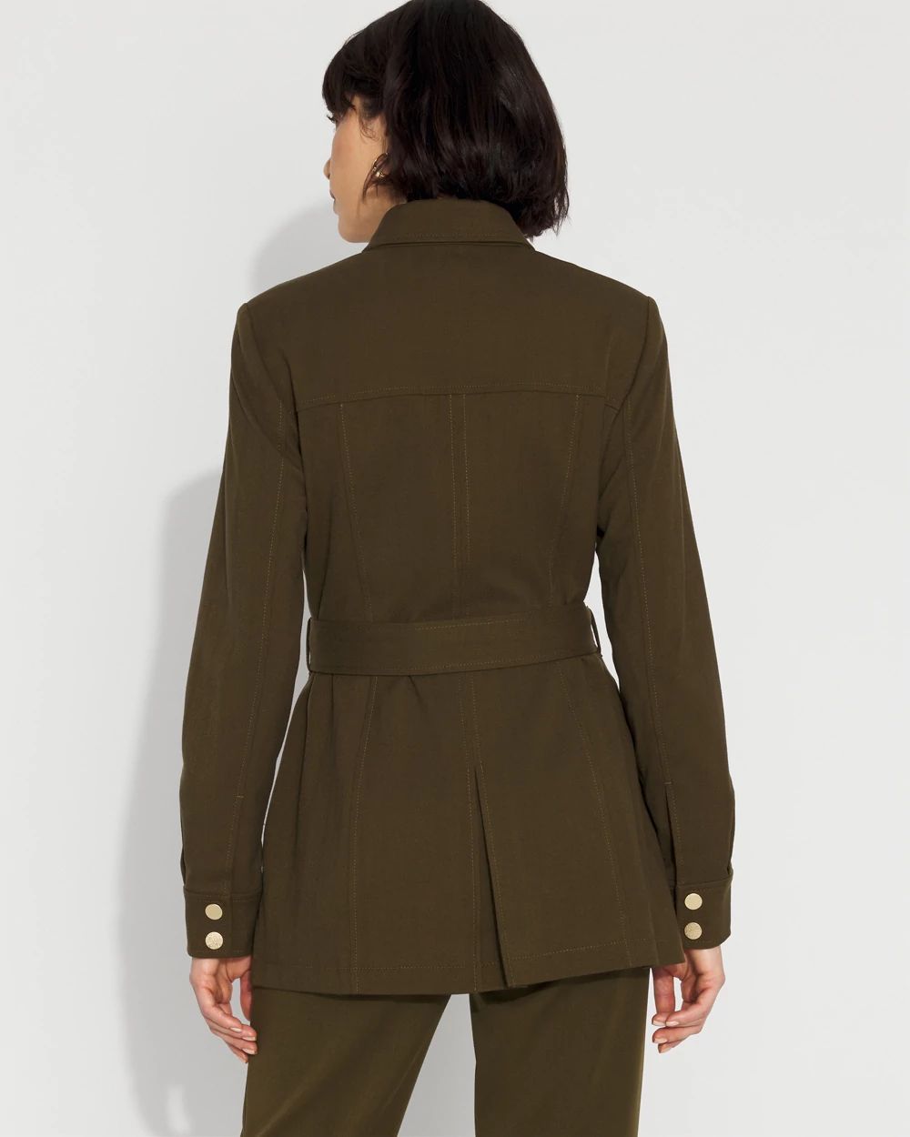 Twill Belted Utility Shacket