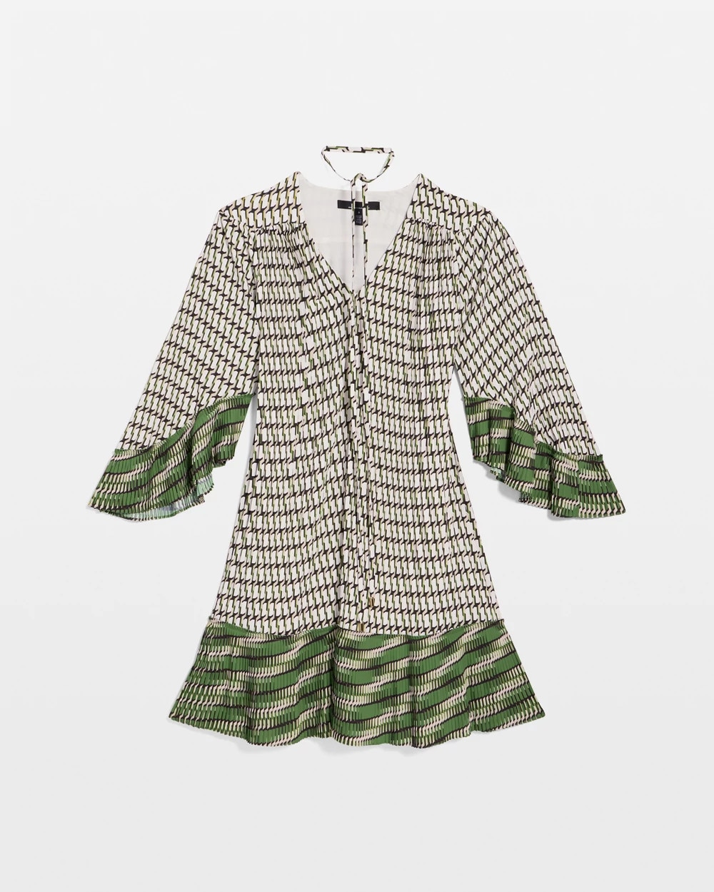 Flutter Sleeve Crepe Dress