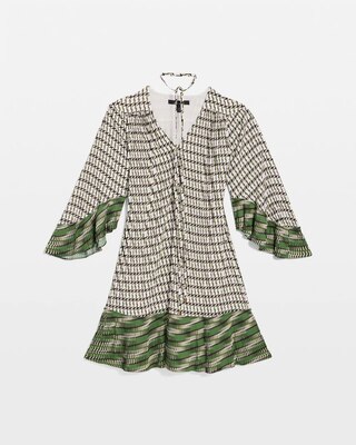 Flutter Sleeve Crepe Dress click to view larger image.