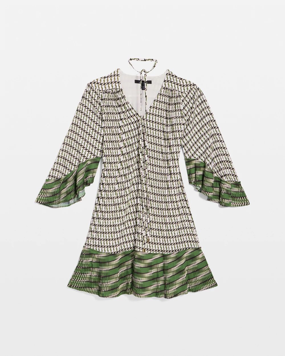 Petite Flutter Sleeve Crepe Dress