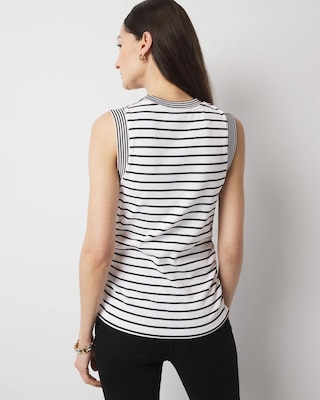 WHBM FORME™ Ribbed Stretch Ruched Side Tank click to view larger image.