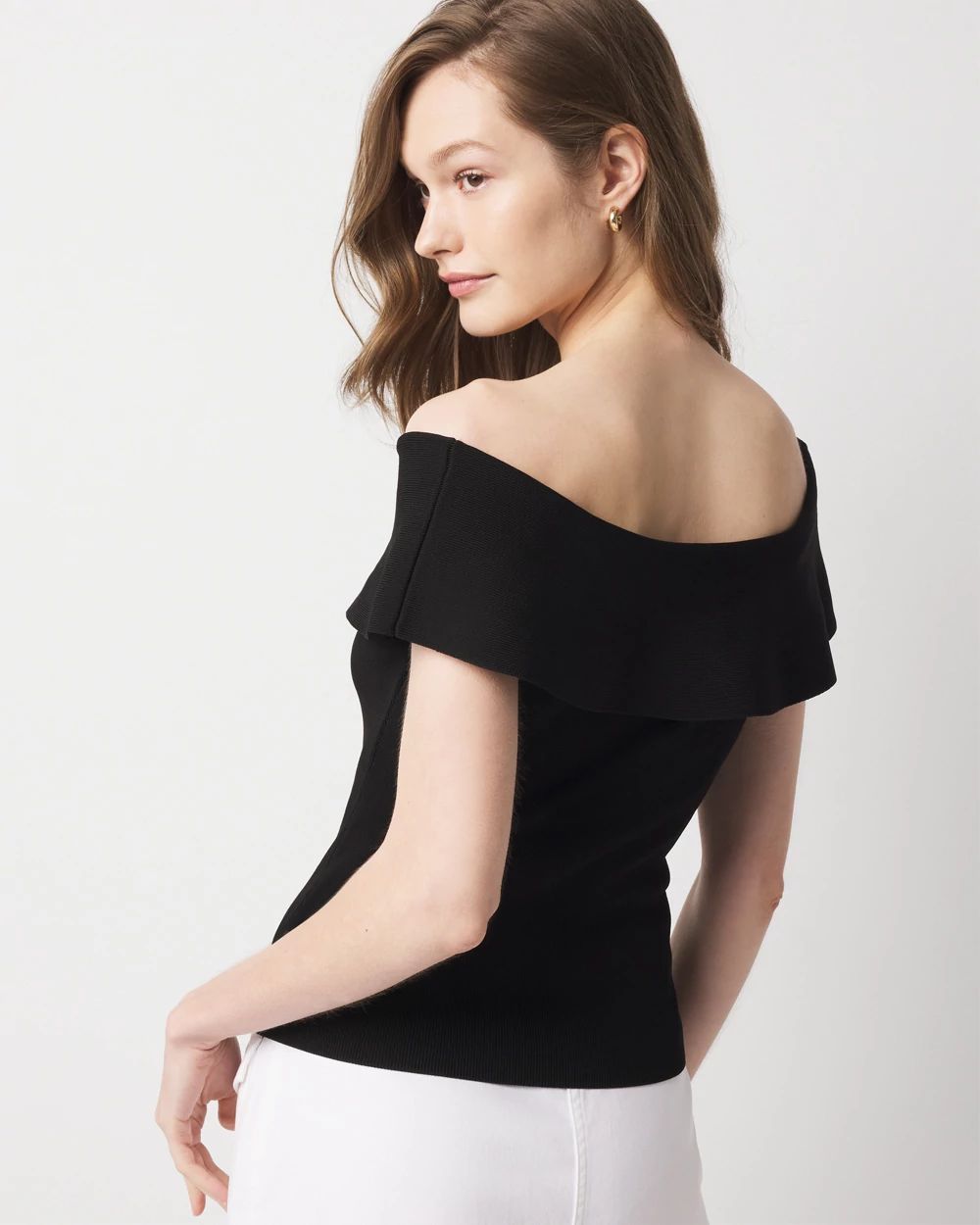 WHBM FORME™ Sculpt Stretch Off-the-Shoulder Sweater