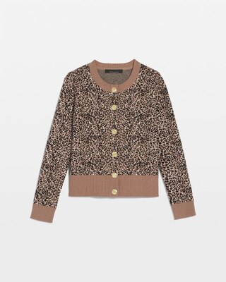 Petite Leopard Cardigan click to view larger image.
