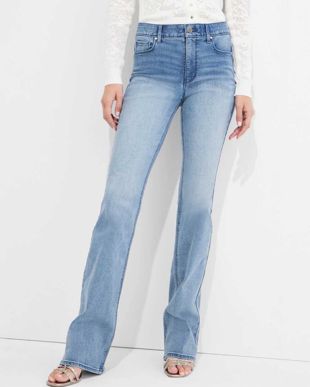 Outlet WHBM High-Rise Skinny Flare Jeans click to view larger image.