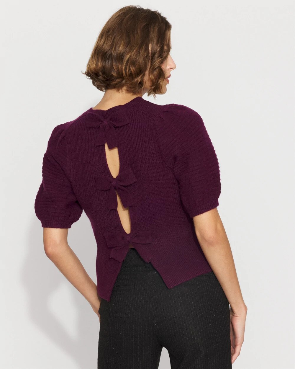 Bow Back Pullover Sweater - image 4