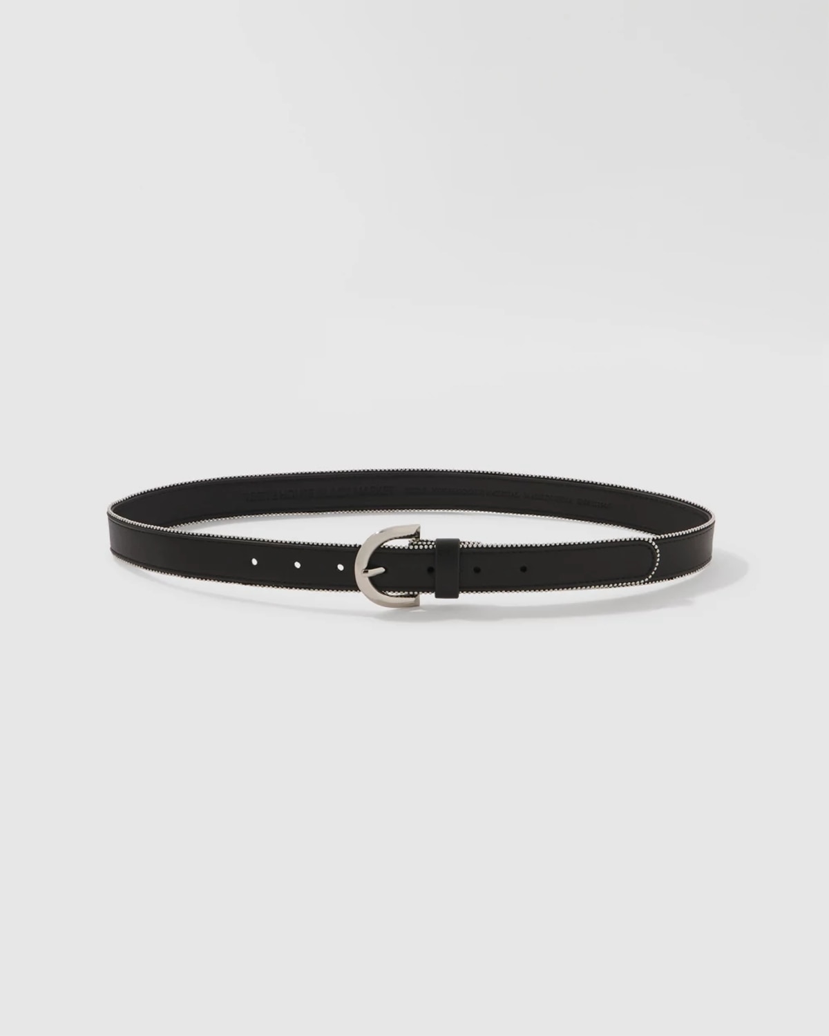 White House Black Market Ball Chain Faux Leather Belt In Black