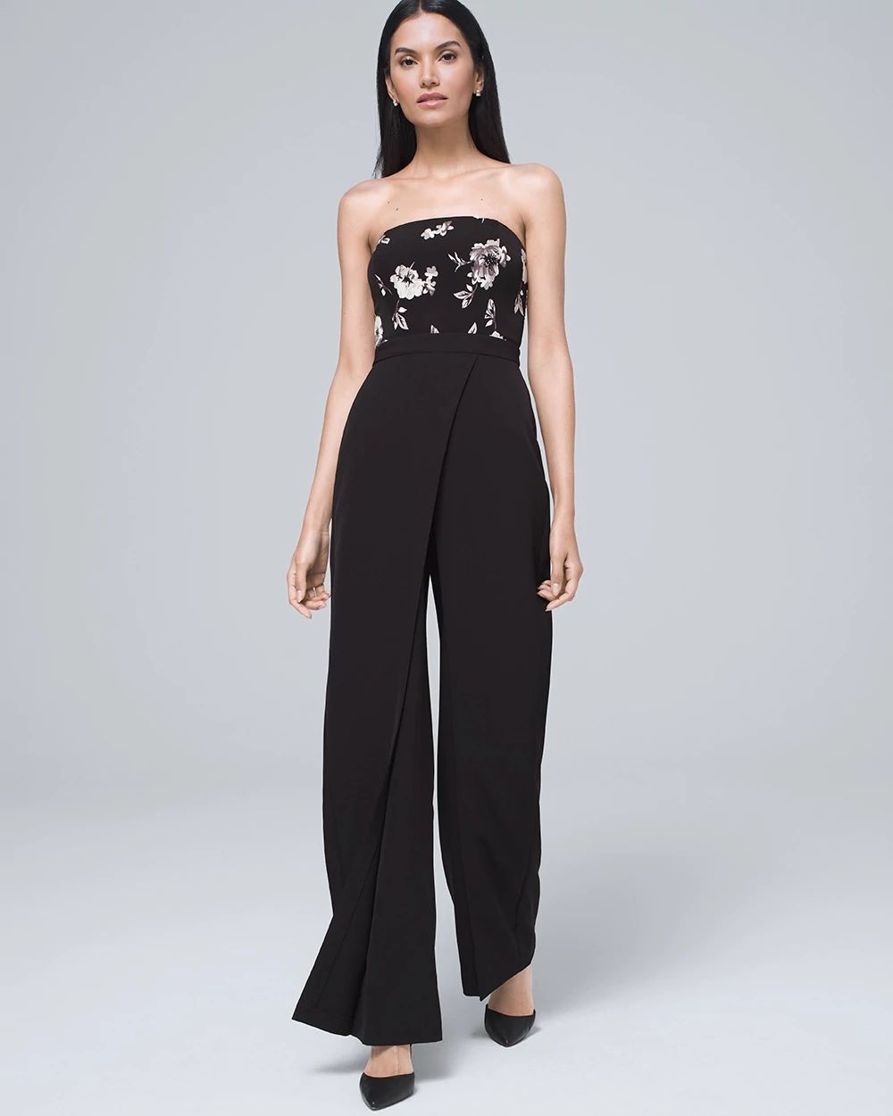White house black market overlay jumpsuit sales