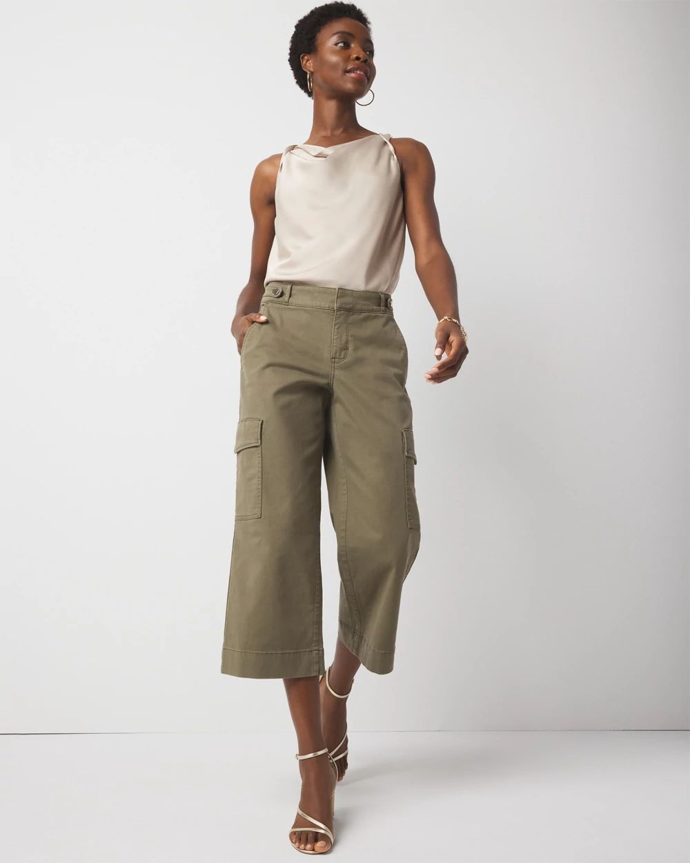 Pret Cargo Wide Leg Cropped Pant