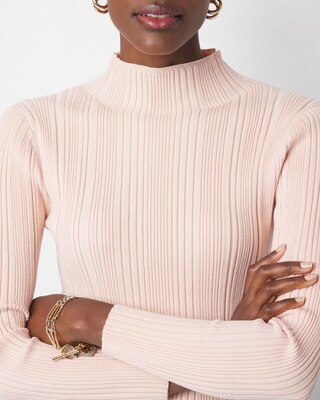 Ribbed Mockneck Sweater click to view larger image.