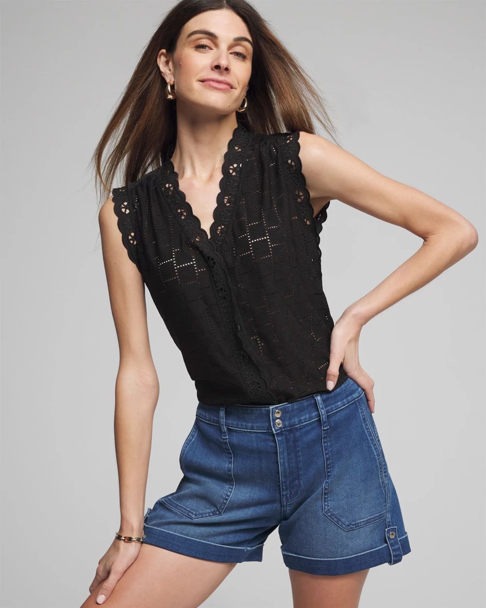 Outlet WHBM Eyelet Shell
