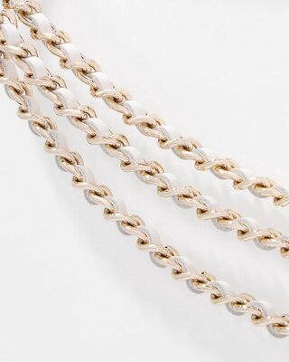 Chain Woven Leather Belt click to view larger image.